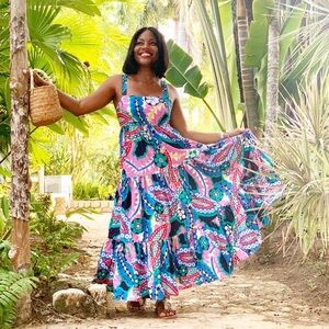 J.Crew Apron maxi dress in Ratti® kaleidoscope floral NWT size 12